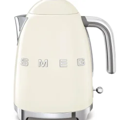 SMEG - KLF03CREU Bollitore Standard 50's Style, 2400 Watt, 1,7 Litri, Autospegnimento a 100°C, Corpo in Acciaio, Filtro anticalcare - Crema