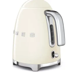 SMEG - KLF03CREU Bollitore Standard 50's Style, 2400 Watt, 1,7 Litri, Autospegnimento a 100°C, Corpo in Acciaio, Filtro anticalcare - Crema