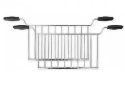 Smeg, 2 Pinze per Tostapane TSSR02, Griglia e Fondo Contenitivo in Acciaio, Maniglie in Plastica ad Alta Resistenza Termica, Compatibile con Tostapane Smeg TSF02, 434x32x173 mm