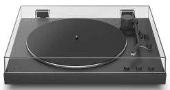 Sony PS-LX3BT, giradischi wireless Bluetooth con riproduzione automatica, audio Hi-Res wireless, trasmissione a cinghia, preamplificatore phono, funzionamento a 2 velocità, coperchio antipolvere