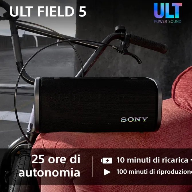 SONY - SRSULT50B.CE7 Speaker portatile Wireless Bluetooth 5.3, USB, SUONO ULT POWER SOUND - Nero