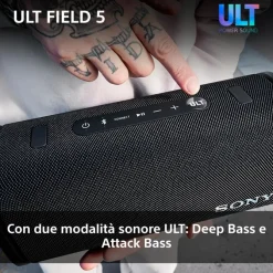SONY - SRSULT50B.CE7 Speaker portatile Wireless Bluetooth 5.3, USB, SUONO ULT POWER SOUND - Nero