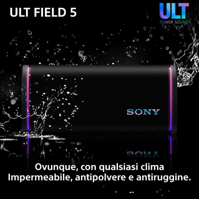 SONY - SRSULT50B.CE7 Speaker portatile Wireless Bluetooth 5.3, USB, SUONO ULT POWER SOUND - Nero