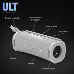 SONY - SRSULT10W.CE7 - Speaker con Amplificazione Bluetooth 5.3 - Bianco