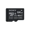 Sony SR64UYA Scheda Micro SD HC, UHS-I, Classe 10, 64 GB, con Adattatore, Nero