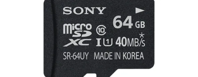 Sony SR64UYA Scheda Micro SD HC, UHS-I, Classe 10, 64 GB, con Adattatore, Nero