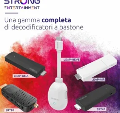 Strong LEAP NEVE dongle Smart TV 4K Ultra HD Android Bianco