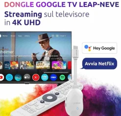 Strong LEAP NEVE dongle Smart TV 4K Ultra HD Android Bianco