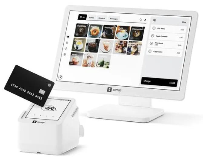SumUp BUN-REG-009 sistema POS 33 cm (13"), Lettore di carte - Bianco