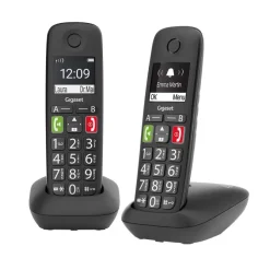 Telefoni Cordless Gigaset E290 Duo D Numeri Grandi Nero