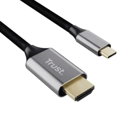TRUST - CALYX USB-C TO HDMI CABLE cavo USB-C-HDMI, 2 metri, cavo USB-C-HDMI, Full HD 1080p o Ultra HD 4K - Nero