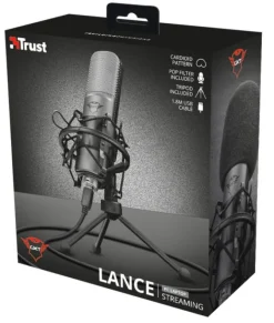 Trust Gaming GXT 242 Lance Microfono Streaming, Nero