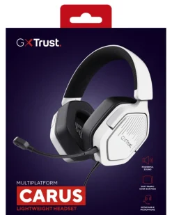 Trust GXT492W Carus cuffia Cablato A Padiglione Gaming Bianco