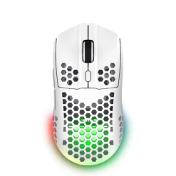TRUST - GXT929W HELOX WIRELESS LIGHTWEIGHT Gaming Mouse RGB, illuminazione LED multicolore, autonomia 80h, ricarica micro-USB - Bianco