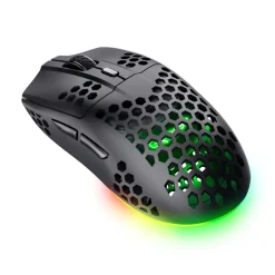 TRUST - Mouse Gaming Nido d'ape multicolore GXT929 HELOX WIRELESS LIGHTWEIGHT, 6 pulsanti, 75 grammi, Batteria ricaricabile - Nero