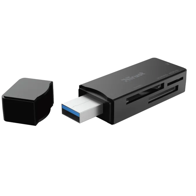 Trust NANGA lettore di schede USB 3.2 Gen 1 (3.1 Gen 1) Type-A Nero