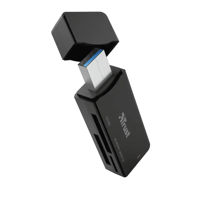 Trust NANGA lettore di schede USB 3.2 Gen 1 (3.1 Gen 1) Type-A Nero