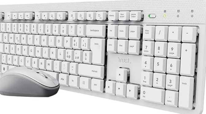 Trust - Ody II Set Tastiera e Mouse Wireless Silenziosi Italiano QWERTY