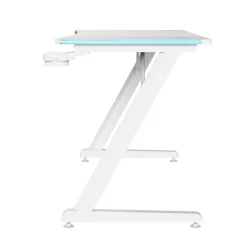TRUST - Scrivania gaming illuminata a LED GXT709W, Luminus RGB, 120x60x76 cm, legno certificato FSC®