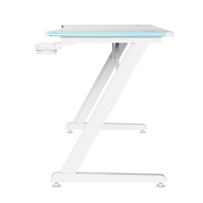TRUST - Scrivania gaming illuminata a LED GXT709W, Luminus RGB, 120x60x76 cm, legno certificato FSC®