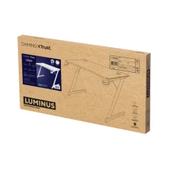 TRUST - Scrivania gaming illuminata a LED GXT709W, Luminus RGB, 120x60x76 cm, legno certificato FSC®