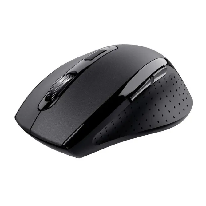 TRUST - SURA COMFORTABLE Mouse Wireless, 6 Pulsanti, Rotella di Scorrimento, 2 direzioni, risoluzione DPI 1200 - Nero