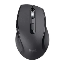 TRUST - SURA COMFORTABLE Mouse Wireless, 6 Pulsanti, Rotella di Scorrimento, 2 direzioni, risoluzione DPI 1200 - Nero