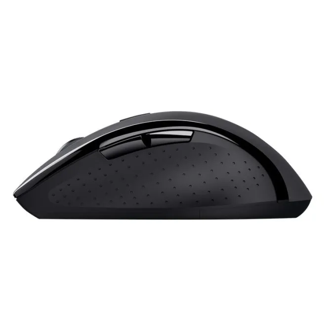 TRUST - SURA COMFORTABLE Mouse Wireless, 6 Pulsanti, Rotella di Scorrimento, 2 direzioni, risoluzione DPI 1200 - Nero