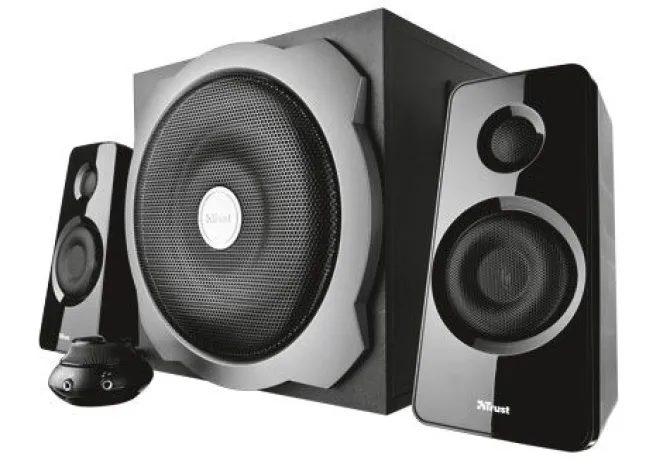 Trust Tytan 2.1 Subwoofer Speaker Set, Set di altoparlanti 2.1, 60W RMS - Nero