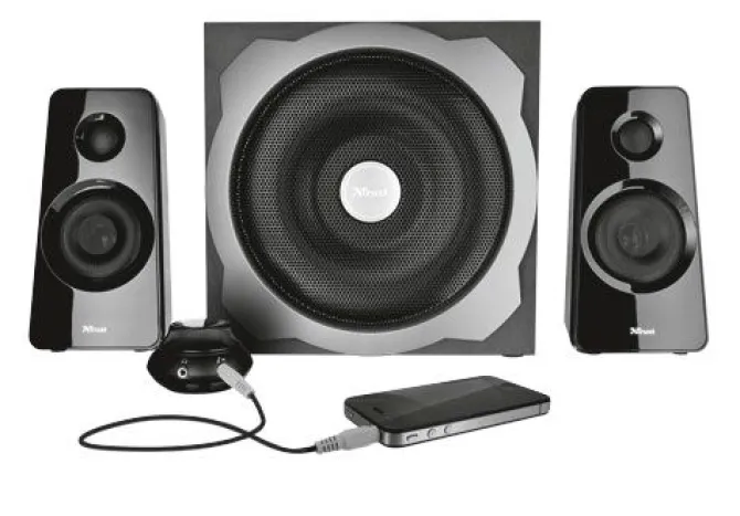 Trust Tytan 2.1 Subwoofer Speaker Set, Set di altoparlanti 2.1, 60W RMS - Nero