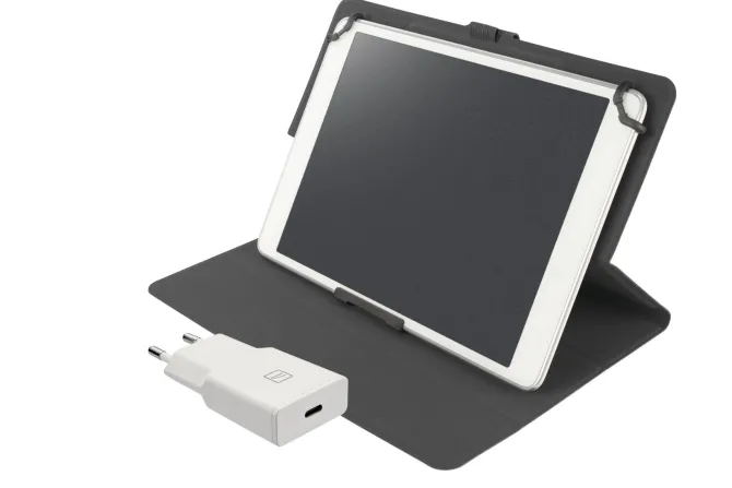 TUCANO - FACILE PLUS Cover per tablet, ebook e palmari, compatibilità universale - Nero