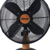 Westim PL40LE Ventilatore da Tavolo, 4 Pale Diametro 40 cm - Alluminio effetto legno