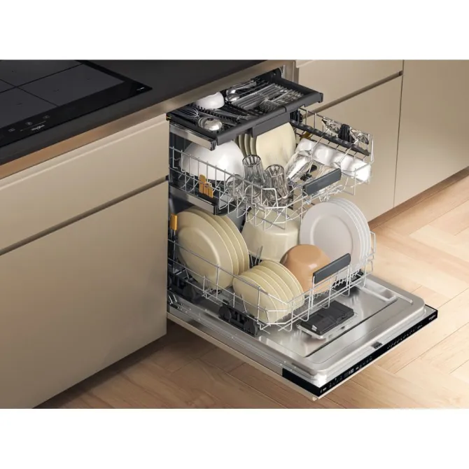 Whirlpool Lavastoviglie Maxispace BI 60 cm, classe A, 15 coperti, terzo cesto flessibile