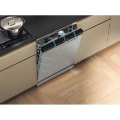 Whirlpool W8F HS61X, Lavastoviglie MaxiSpace 60cm, classe A, 15 coperti, 41dBA, Inox