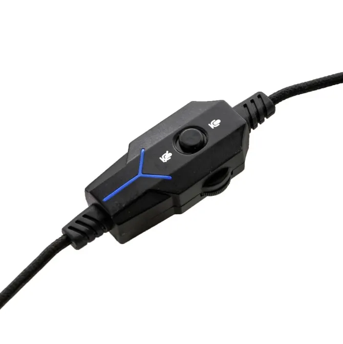 XTREME - BURIAN HEADSET PS5 Cuffia con microfono omnidirezionale, Archetto regolabile, lunghezza cavo 2 metri - Nero/Blu