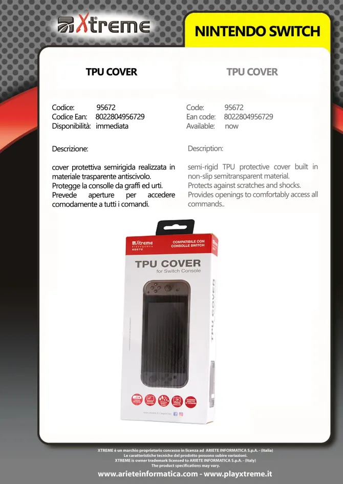 Xtreme 95672 Cover per Nintendo Switch