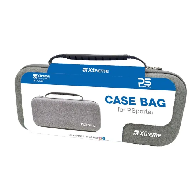 Xtreme - 97006 Custodia rigida per PS Portal, Sony EVA, interno effetto vellutato - Grigio