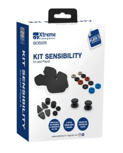 XTREME - KIT SENSIBILITY per DualSense, 2 stickers antiscivolo, 10 anelli in spugna, set trigger e thumb grips -nero