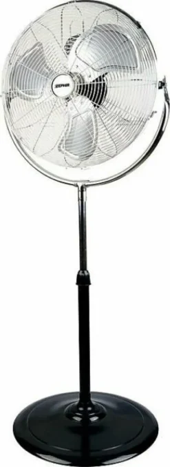 ZEPHIR - PF50CR Ventilatore piantana da terra, 120 Watt, 3 pale, 3 velocità, 150 cm, diametro 50 cm - Metallo