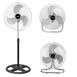 ZEPHIR - ZTT45CM VENTILATORE INDUSTRIALE 3 IN 1, 1250 Giri, 3 lame in metallo, 55 Watt, cavo 3 metri