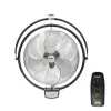 ZEPHIR - ZVI50CM Ventilatore da muro 50 cm con telecomando, 115 watt, 3 velocità, 3 pale oscillanti in alluminio, cavo 2 metri