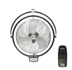 ZEPHIR - ZVI50CM Ventilatore da muro 50 cm con telecomando, 115 watt, 3 velocità, 3 pale oscillanti in alluminio, cavo 2 metri